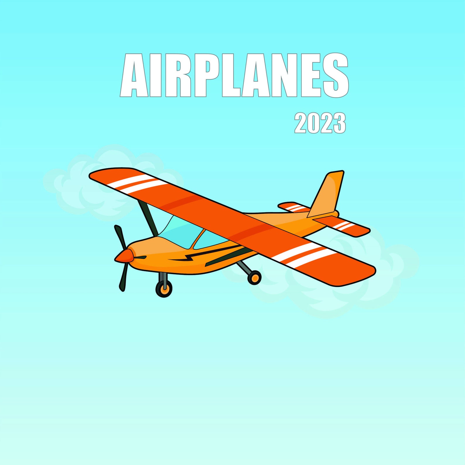 Airplane 2023 Wall Calendar Etsy