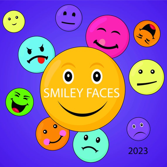 Smiley Faces 2023 Wall Calendar Etsy