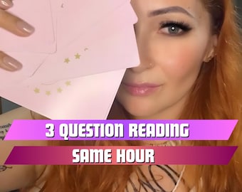 3 Question Very Detailed Tarot Reading, Love Guidance Reading, Same Hour Reading, Instant Yes or No Answer, In-Depth Psychic Insight