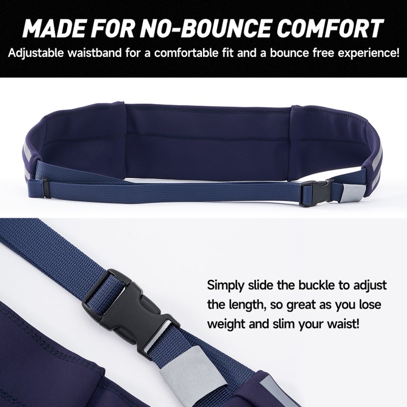 Athlene No Bounce Running Belt Bag With Adjustable Belt 3 Etsy