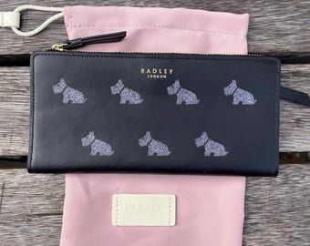 Monedero delgado de piel Radley: Gilter Dogs Negro