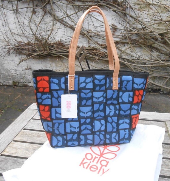 Orla Kiely Ladies Embossed Sonny Large Basket Damson Tote Shoulder Bag Etsy UK