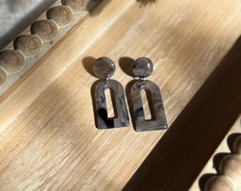 Handmade Polymer Clay Statement Earrings: "I Am Open" Affirmation Jewelry