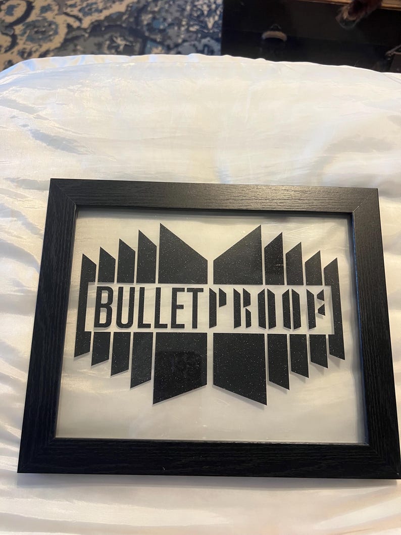 BTS Bulletproof Framed Image - Etsy