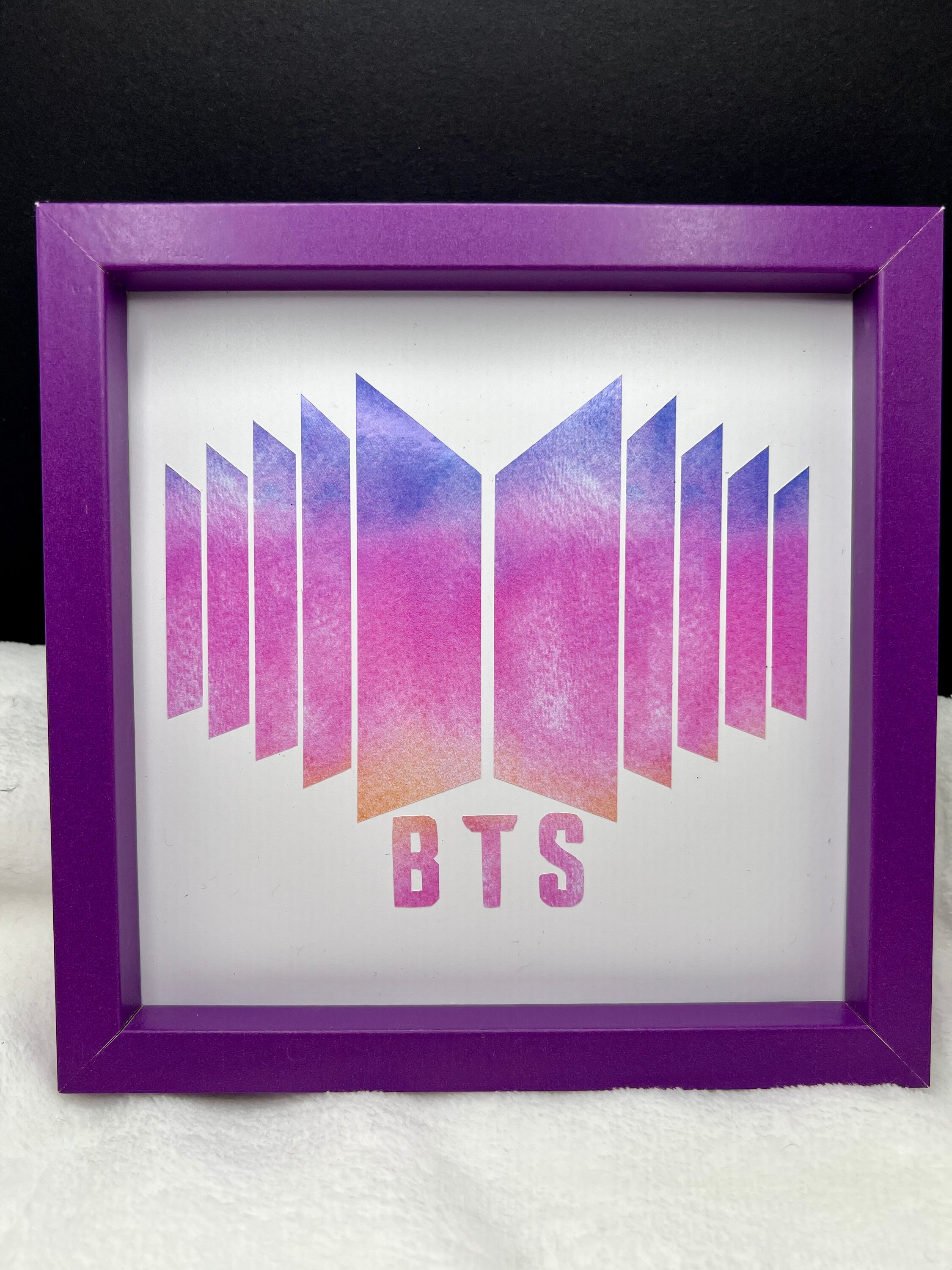 BTS Proof Logo Rainbow Color Purple Frame - Etsy