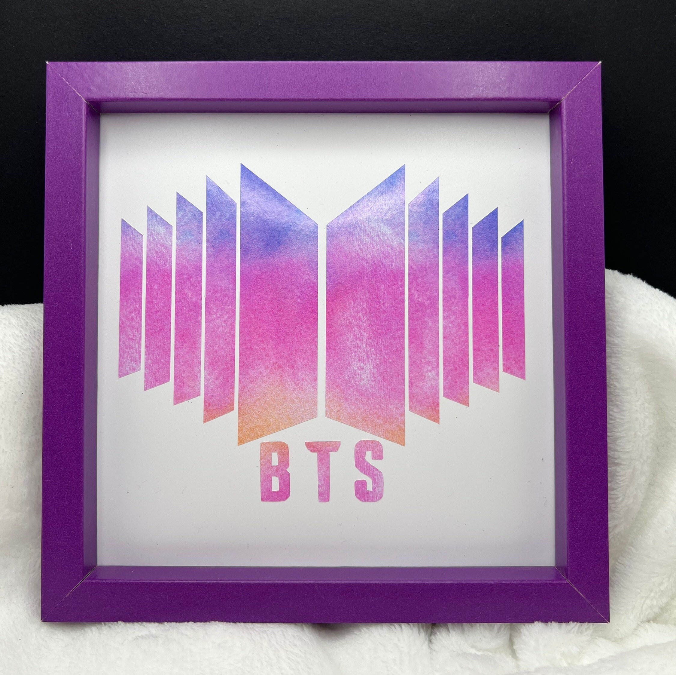 BTS Proof Logo Rainbow Color Purple Frame - Etsy