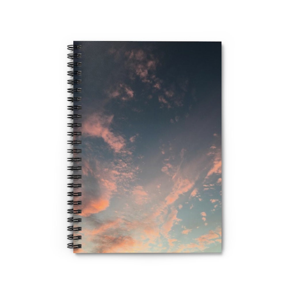 Cloudy Sunset Ruled Line Spiral Notebook | Softcover Journal Notebook ...