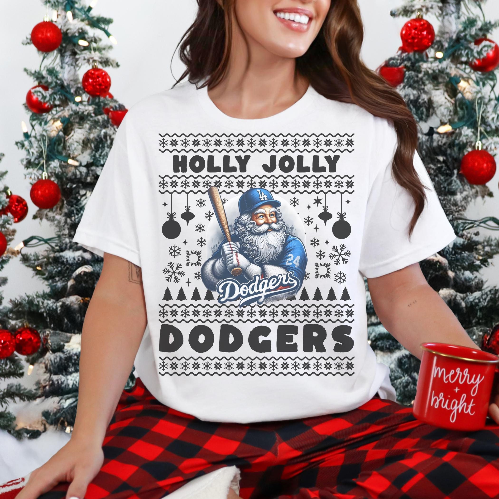Los Angeles Dodgers Christmas Shirt Dodgers Ugly Christmas Sweater Dodger  Baseball Holiday Gift Festive LA Fan Apparel Funny Dodger Shirt