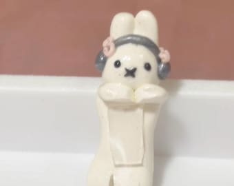 Miffy Headphones Bunny Handmade Hipper Clay Peeker Phone and Laptop Accessory