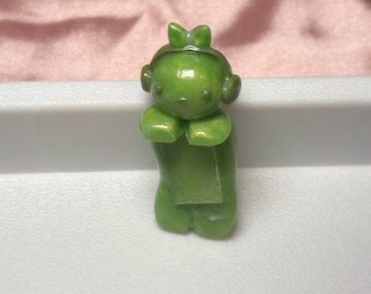 Green Smiski Sprout Headphones Hipper Handmade Clay Phone and Laptop Accessory