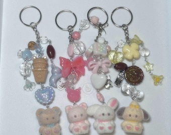 Mikko Illustrations Fuzzy Cute Kawaii Cluster Keychains