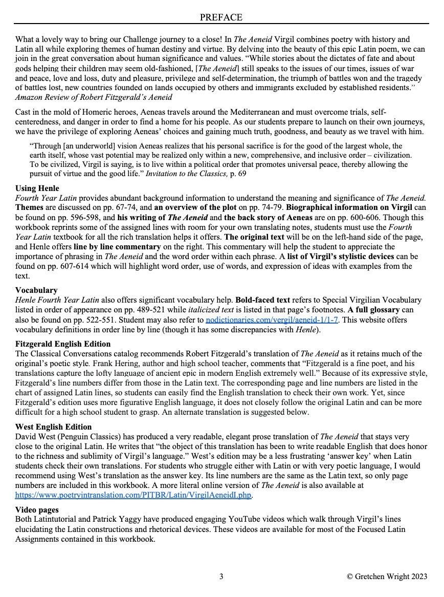 The Aeneid Teaching Bundle For High School To Study Henle Fourth