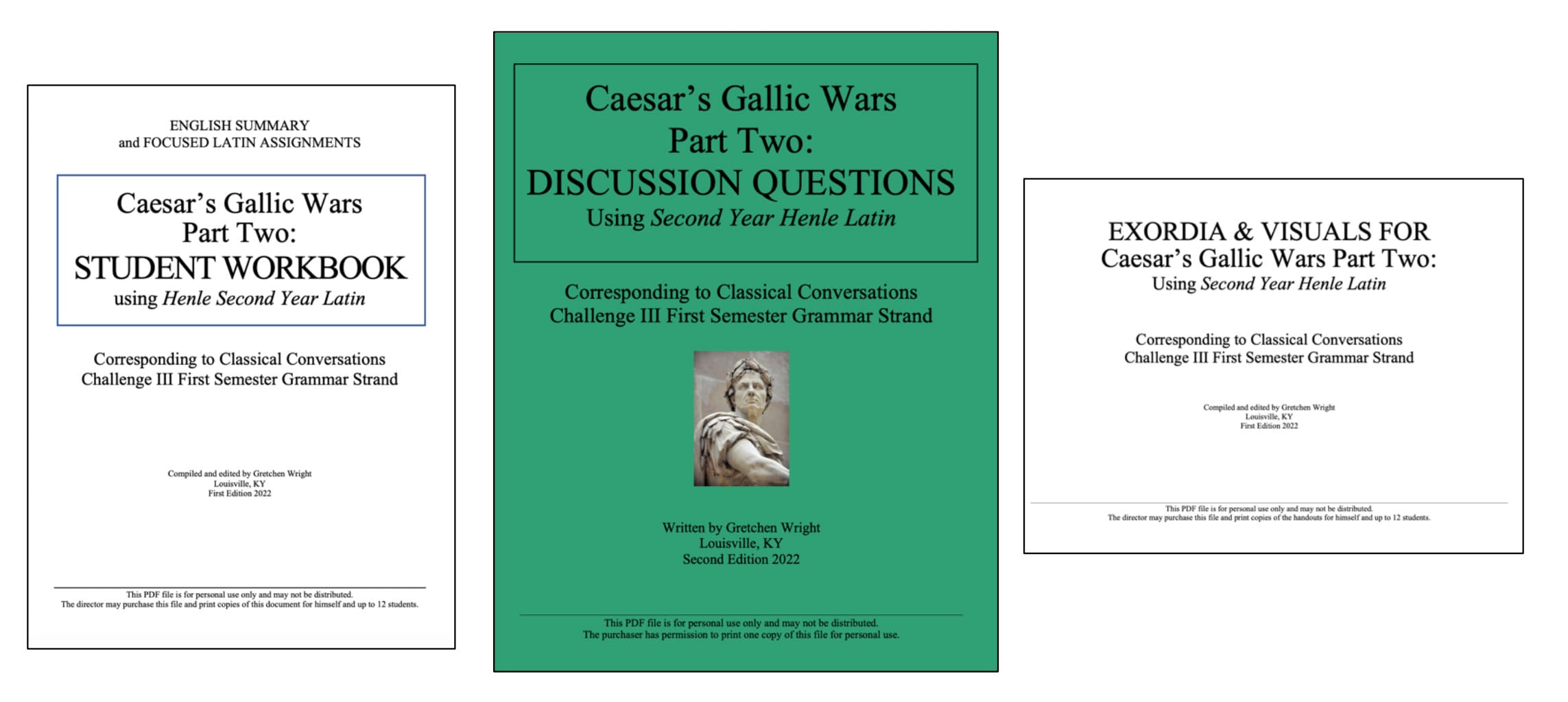 Caesar's Gallic Wars Part Two Teaching Bundle for High School studying Henle Second Year Latin (CC Challenge 3)