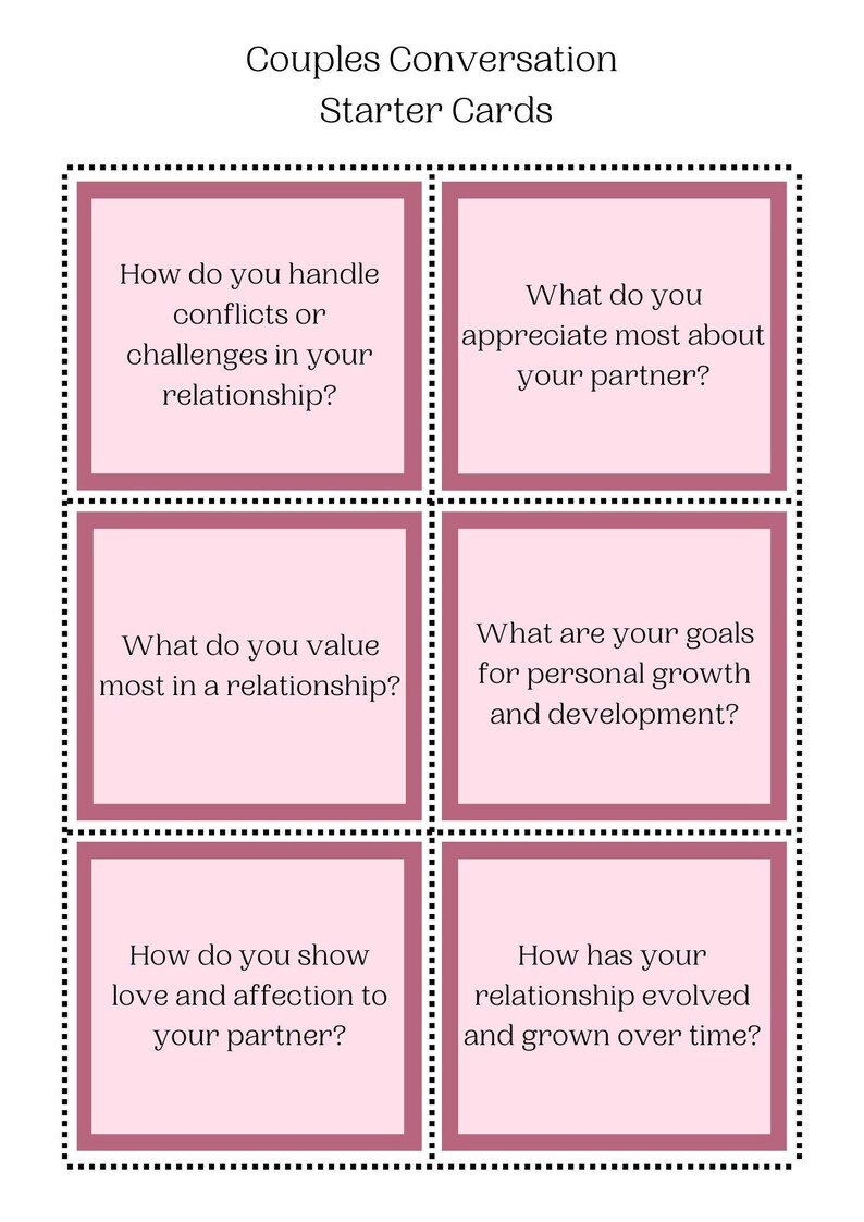102 Conversation Starter Cards for Couples Fun and Engaging Etsy