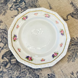 Rosenthal Selb-Bavaria MARIA, dessert/cake plate, saucer floral pattern, gold rim, vintage antique porcelain Germany, 20cm