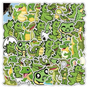 Pegatinas de animales de cocodrilo de dibujos animados Kawaii de alta calidad/regalo/resistente al agua/equipaje/monopatín/guitarra/ordenador portátil