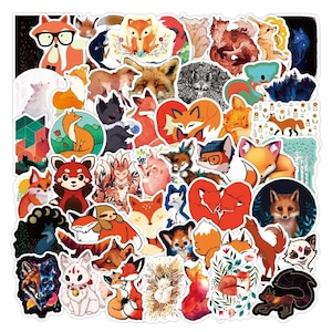 Kawaii Fox Animal Stickers High quality Gift Cool Waterproof Luggage Skateboard Guitar Laptop