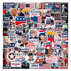 Aufkleber Trump und Biden Lustig Hochwertiger Trump Cooles wasserdichtes Gepäck Skateboard Gitarre Laptop