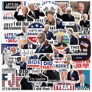Stickers Biden and Trump Funny High quality Trump Cool Waterproof Luggage Skateboard Guitar Laptop