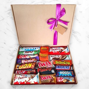 Boîte cadeau barre de chocolat Etiquette cadeau personnalisée Panier de chocolats Boîte à friandises Boîte de bonbons Cadeau Cadeau pour lui/elle Cadeau de remerciement
