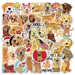 Stickers High quality Dog Golden Retriever Dog/Gift/Cool Waterproof/Luggage/Skateboard/Guitar/Laptop