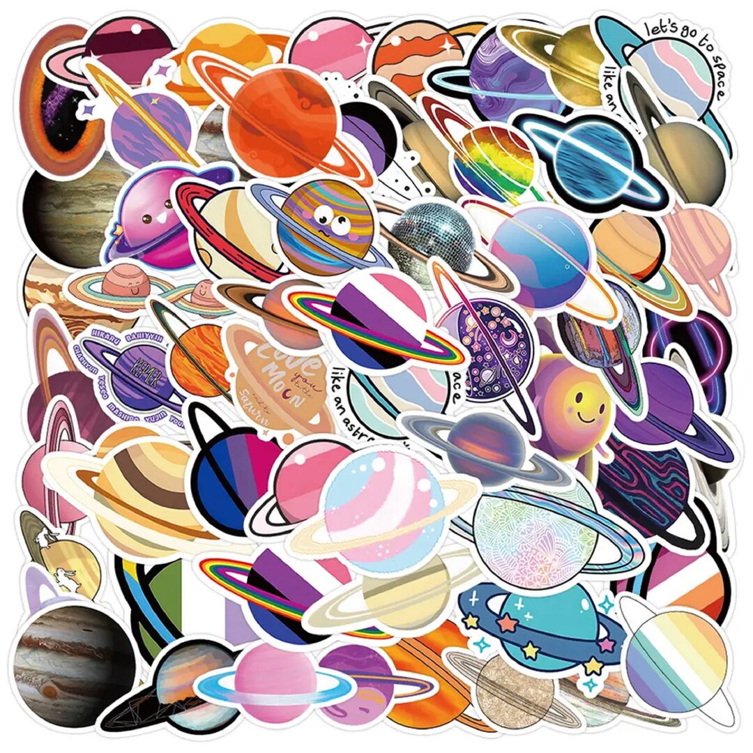 Kawaii Planet Universe Stickers High Quality/cool Waterproof/luggage ...