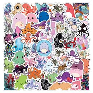 Kawaii Octopus Cartoon Aufkleber / Oktopus Tier zufällige Aufkleber hohe Qualität / Geschenk / cool wasserdicht / Gepäck / Skateboard / Gitarre / Laptop