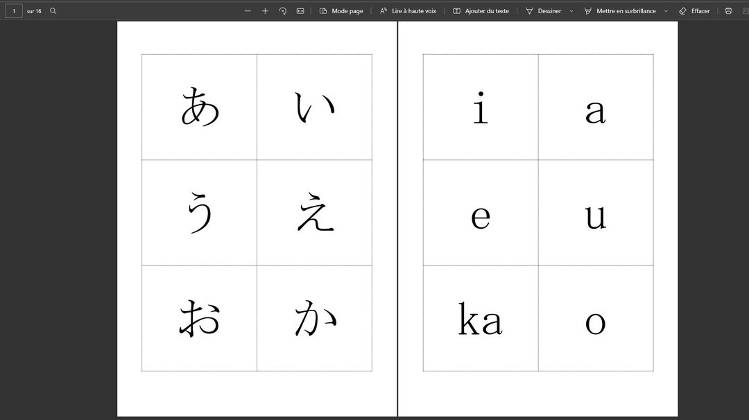 Hiragana Pack Simple Japanese Flashcards Etsy