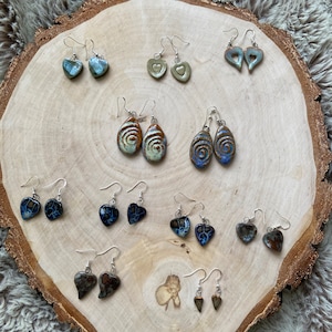 Hand made ceramic earrings