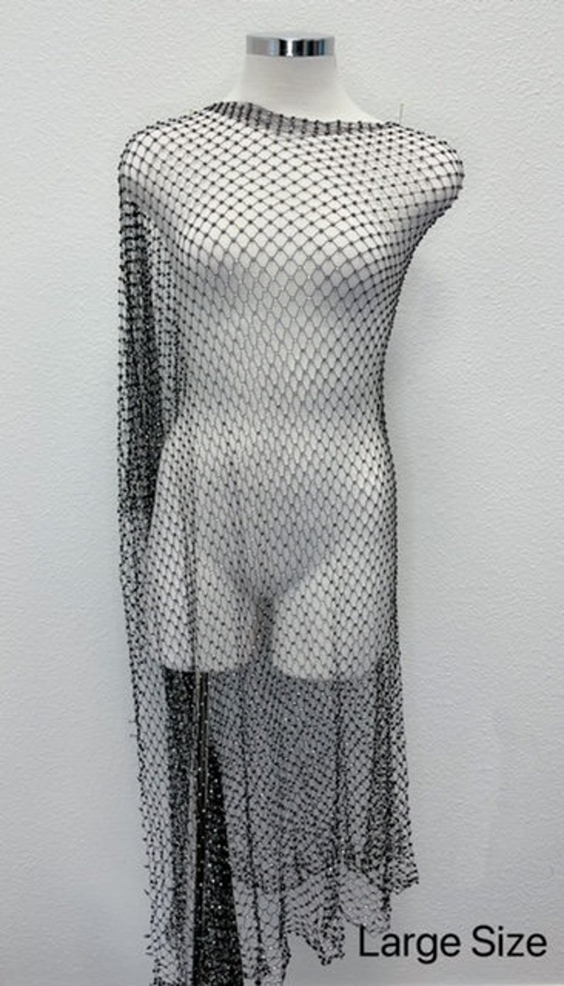 8 - 54 Inches Wide Large Stretchable Crystal Rhinestone Mesh, SS12 ...
