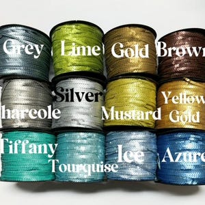 4mm Matt and Iridescent Sequin String by Yard, Rope Fringe Cord 6mm ...