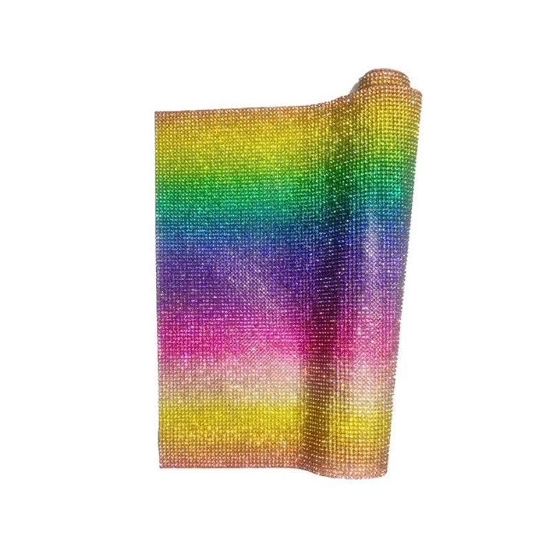 Orange Rhinestone Sheet Iron on Rhinestone Sheet in Rainbow Color, A4 Size, - Etsy
