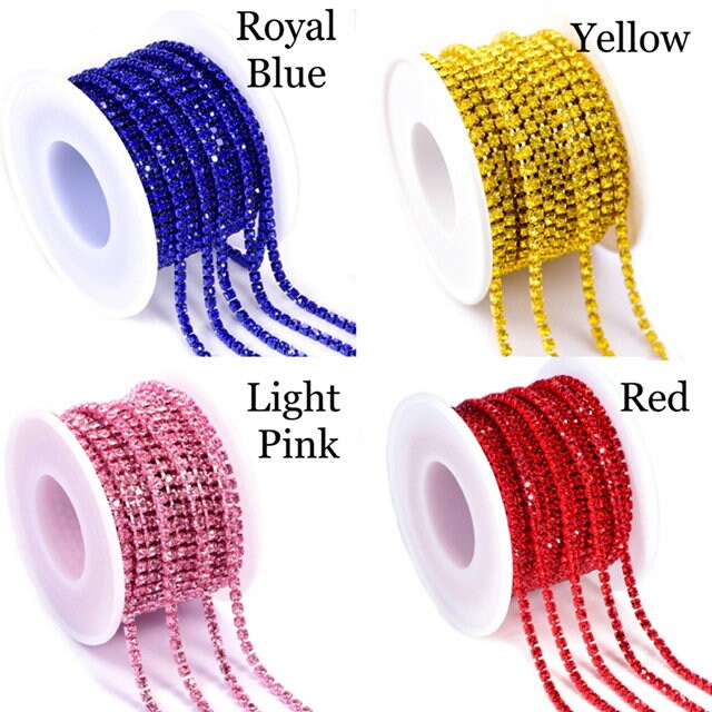 2024 New 40 Colors of SS16 Rhinestone String, 4mm High Quality Glass ...