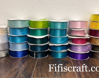 1.5 Inches Wide Single satin Ribbon, 28 colors available, immediate shipping from USA, for hair bow, party ribbon, wedding, scrap booking,