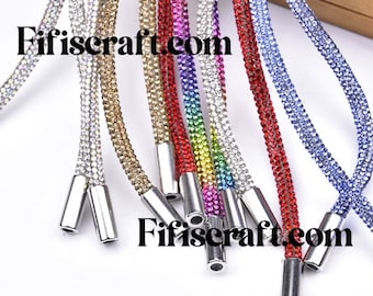 33 colors of 6mm 8mm cylinder Rhinestone String trim for hoodies, shoes,  soft rhinestone tube, rhinestone stirp by yards,