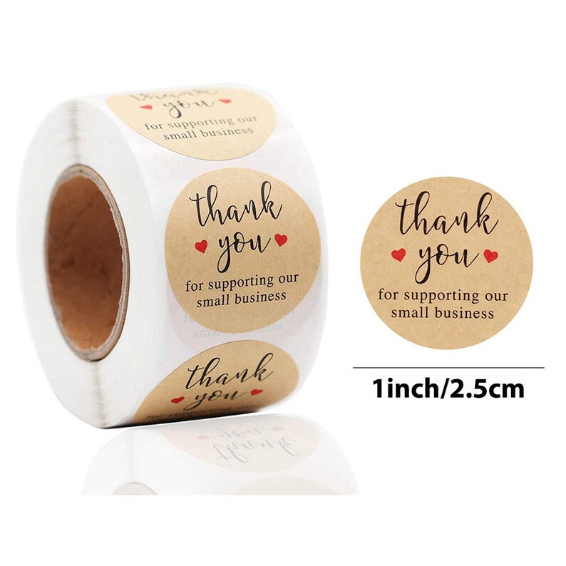 Round Thank You Sticker Craft Stickers Thank You for - Etsy