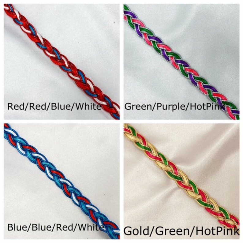 1/2 Inches Wide Braided Polyester Trim by Yard in 15 Colors - Etsy