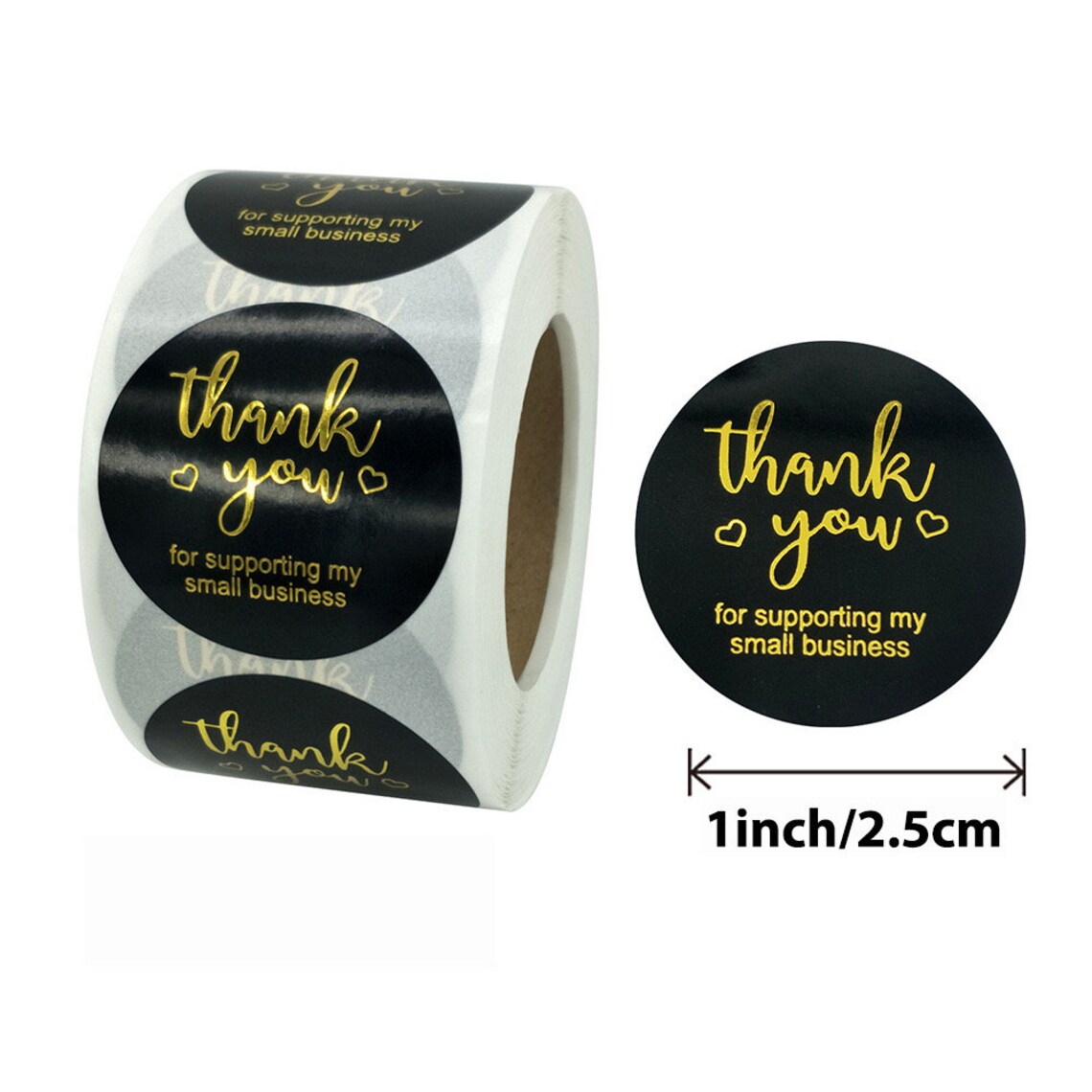 Round Thank You Sticker Craft Stickers Thank You for - Etsy