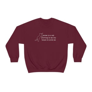 Karma is a Cat TSwift Midnight Sweatshirt