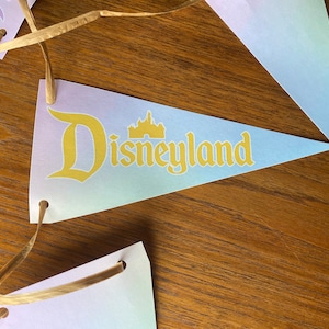 Disneyland Belle of the Ball Yellow & Multicolour Printable Pennant Digital Download