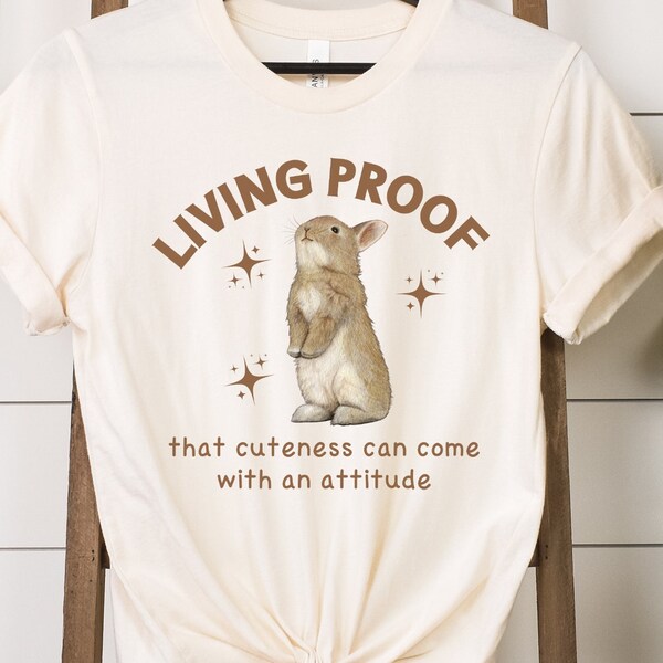 Funny Bunny Shirt, Rabbit Lover t-shirt, Shirts that go hard, Birthday Present, Bunny Mom Gift, Meme Shirt, Fairycore, Weirdcore, Animal Tee