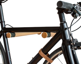 Wandhalterung Fahrrad MONBAK #MB04 natur Massivholz Rennrad Gravel Bike Urban Fahrradhalter Holz Buche