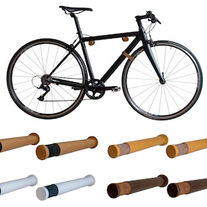 Support mural vélo MONBAK MB04 vélo de route en bois massif vélo de gravier porte-vélo urbain bois de hêtre image 1