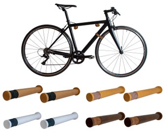 Wall mount bicycle MONBAK #MB04 solid wood road bike gravel bike urban bike holder wood beech