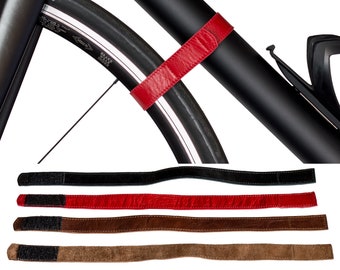Sangle en cuir véritable pour fixation de la roue avant du vélo, support mural MONBAK