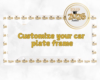 License Plate Frame for Graduation Gift - Personalized Car Accessory for Son, Sister, Brother - Custom Name, Practical Present, Nephew