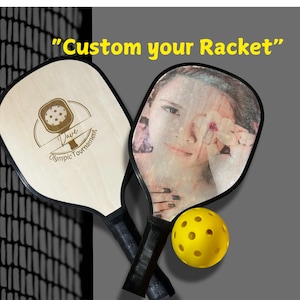 Custom Photo Pickleball Kit,Family Pickleball Paddle,Pickleball name Paddle gift, Engraved Paddle,Personalized Tournament Pickleball Paddle