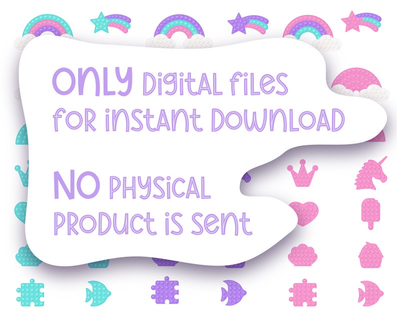 Pop It Pastel Birthday Clipart PNG Popit Clipart Pop It - Etsy