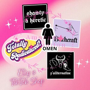 Y’allternative 2x2 Matte Vinyl Sticker, Easy Peel, Skull Cowboy Boot Barbed Wire Funny Meme Southern Gothic Grunge Emo Alt Leftist image 3