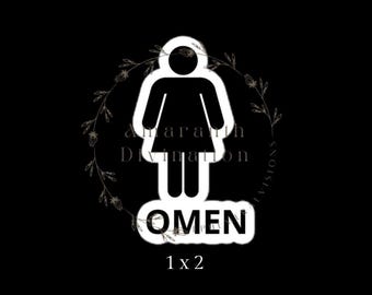 Gender Goals 1x2 Matte Vinyl Sticker, Easy Peel, OMEN Non-binary Gender-fluid Queer LGBTQ+ Magick Witchy Pagan Satire Funny Meme